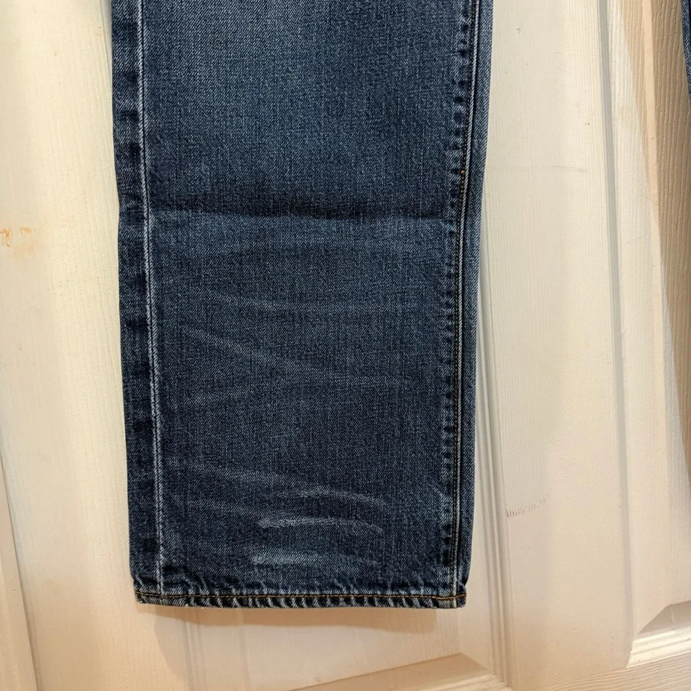 J. Crew Men 35W 36L (34) Straight Leg Denim Blue Jeans Cotton Casual Work (READ)